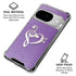 Purple Glitter Musical Heart Google Pixel 10 Clear Case